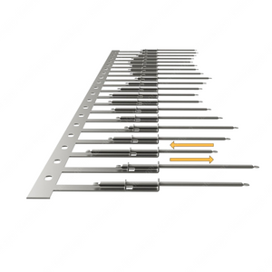 Selbstjustierende SolarSpine PV-Spikes aus Edelstahl, 25 m, verhindert Vogelbefall unter Solarmodulen, wahlweise 110 mm oder 170 mm Spitzenlänge