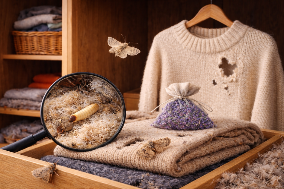 Kleidermotten im Frühjahr: Warum Schränke jetzt kontrolliert werden sollten