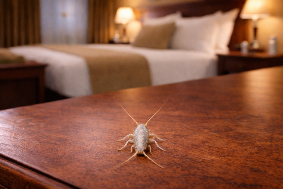 Papierfischchen in Hotels – Schäden an Dokumenten und Möbeln