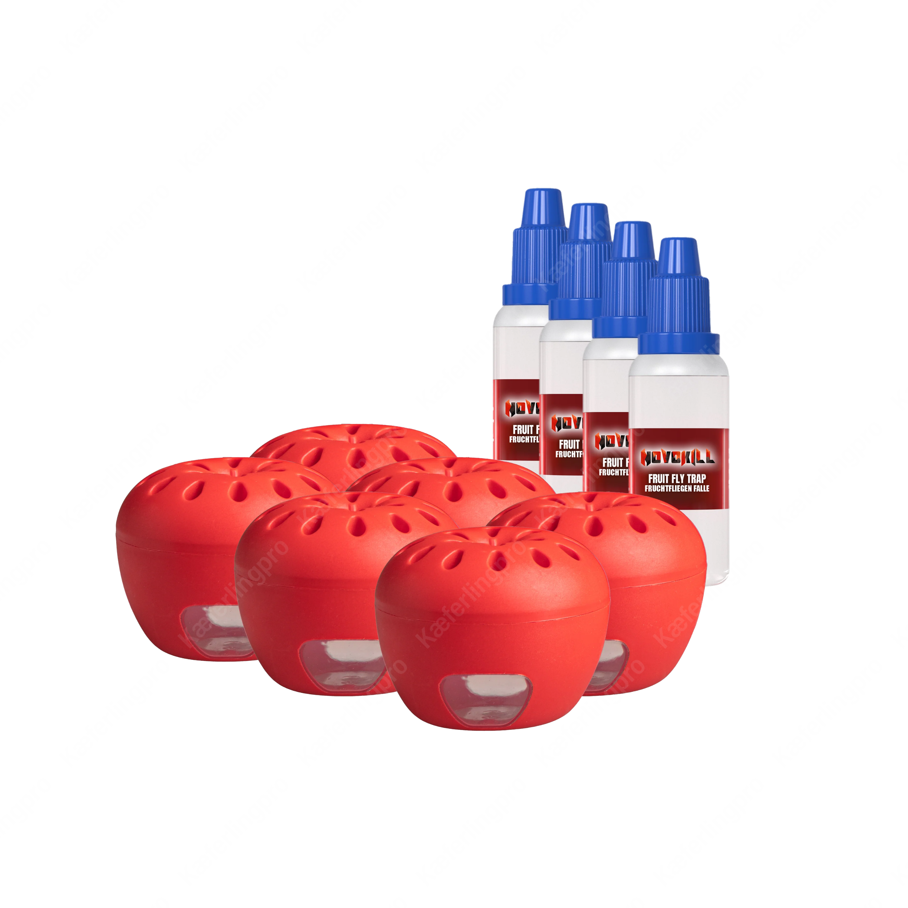 Trampa para moscas de la fruta nk: 12 trampas + 3 atrayentes de 100 ml en un set