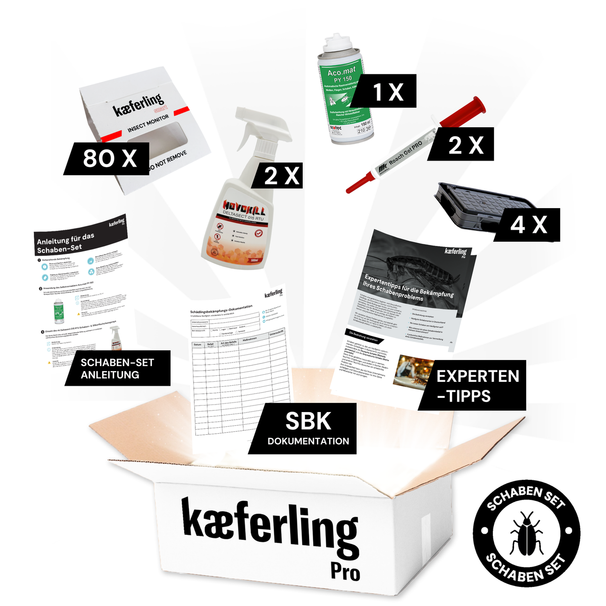 Kaeferling Pro Set per scarafaggi - Piccolo