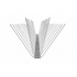 Taubenabwehr-Spikes 4-reihig in Silber aus Edelstahl – 1 m