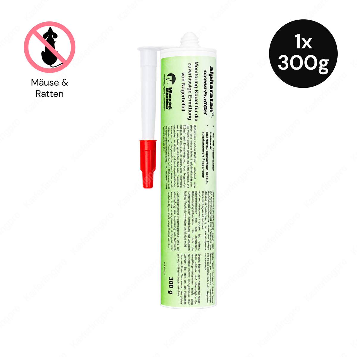 alpharatan SCREEN gel de consumo 300 g en cartucho - cebo de monitoreo sin veneno para ratones y ratas - 1 unidad
