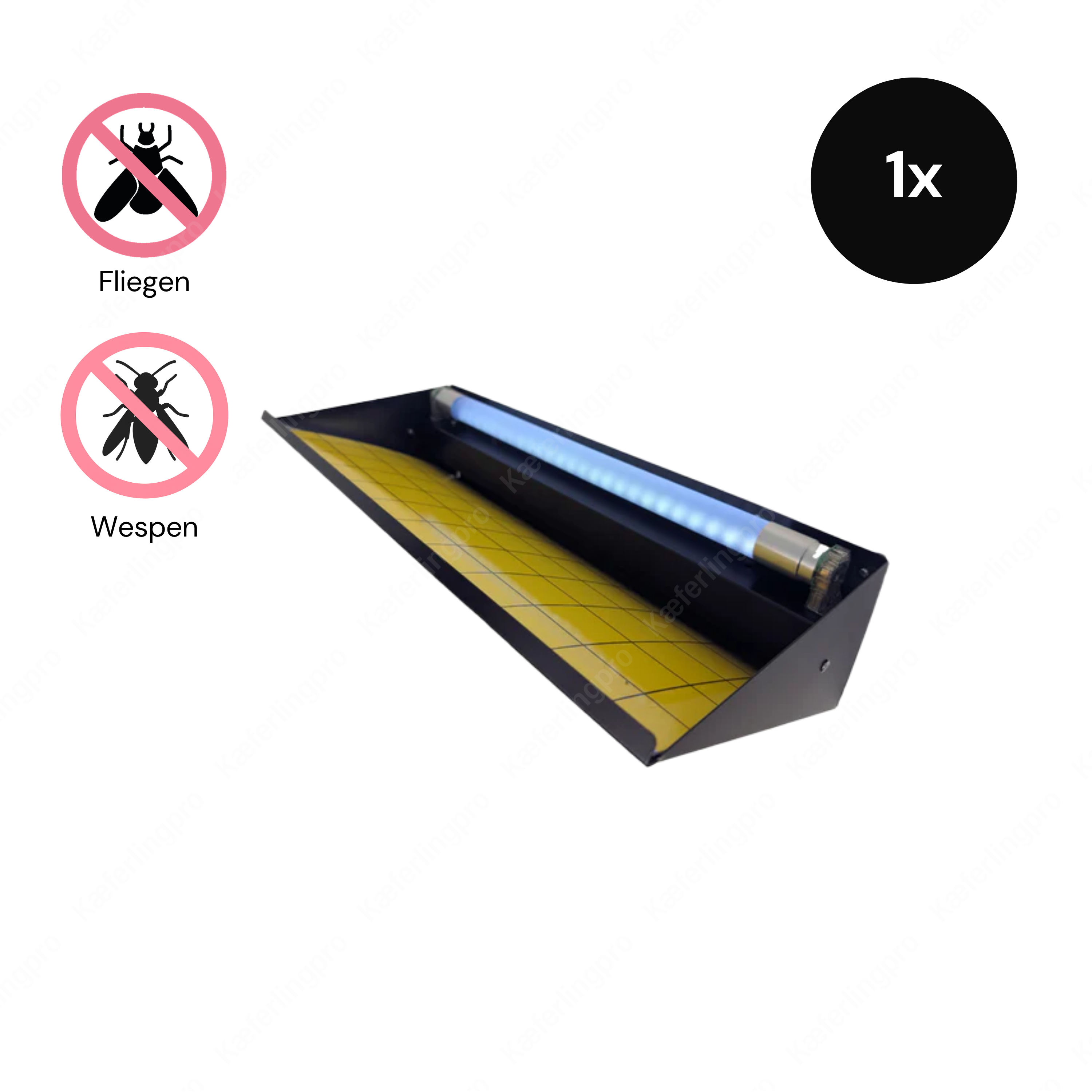 nk DECO 151 LED UV device with shatter protection - black - 1 piece