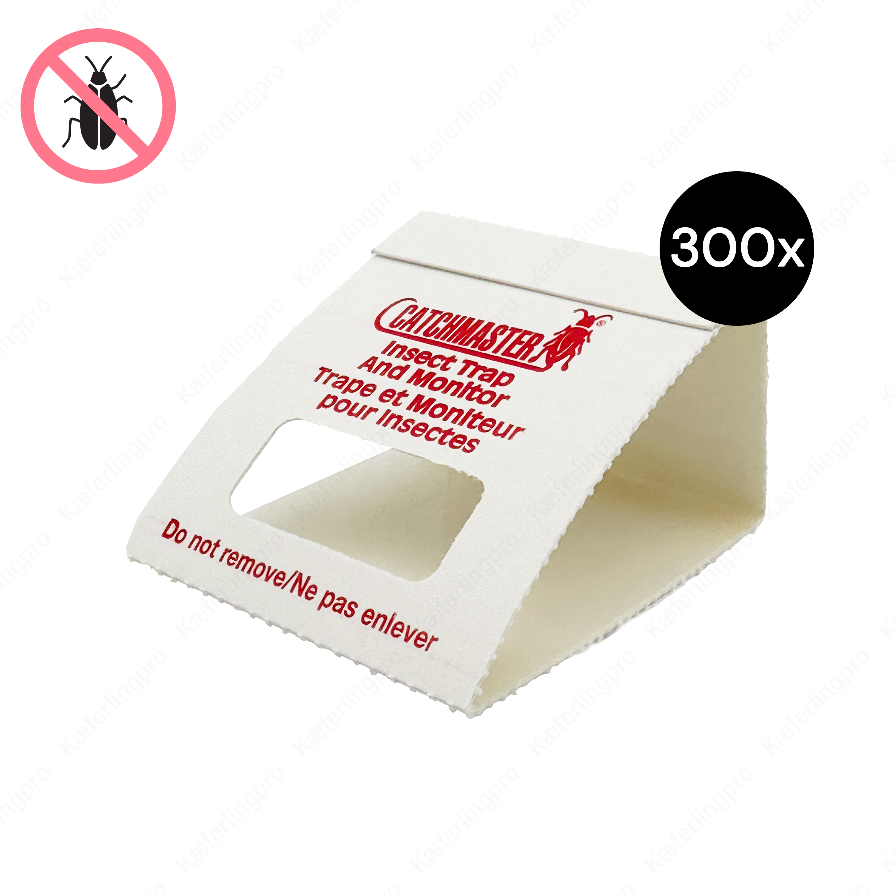Catchmaster Insect Trap & Monitor weiß – 300 Stück Klebefallen zur Überwachung und Bekämpfung kriechender Insekten wie Schaben, Silberfische und Käfer.