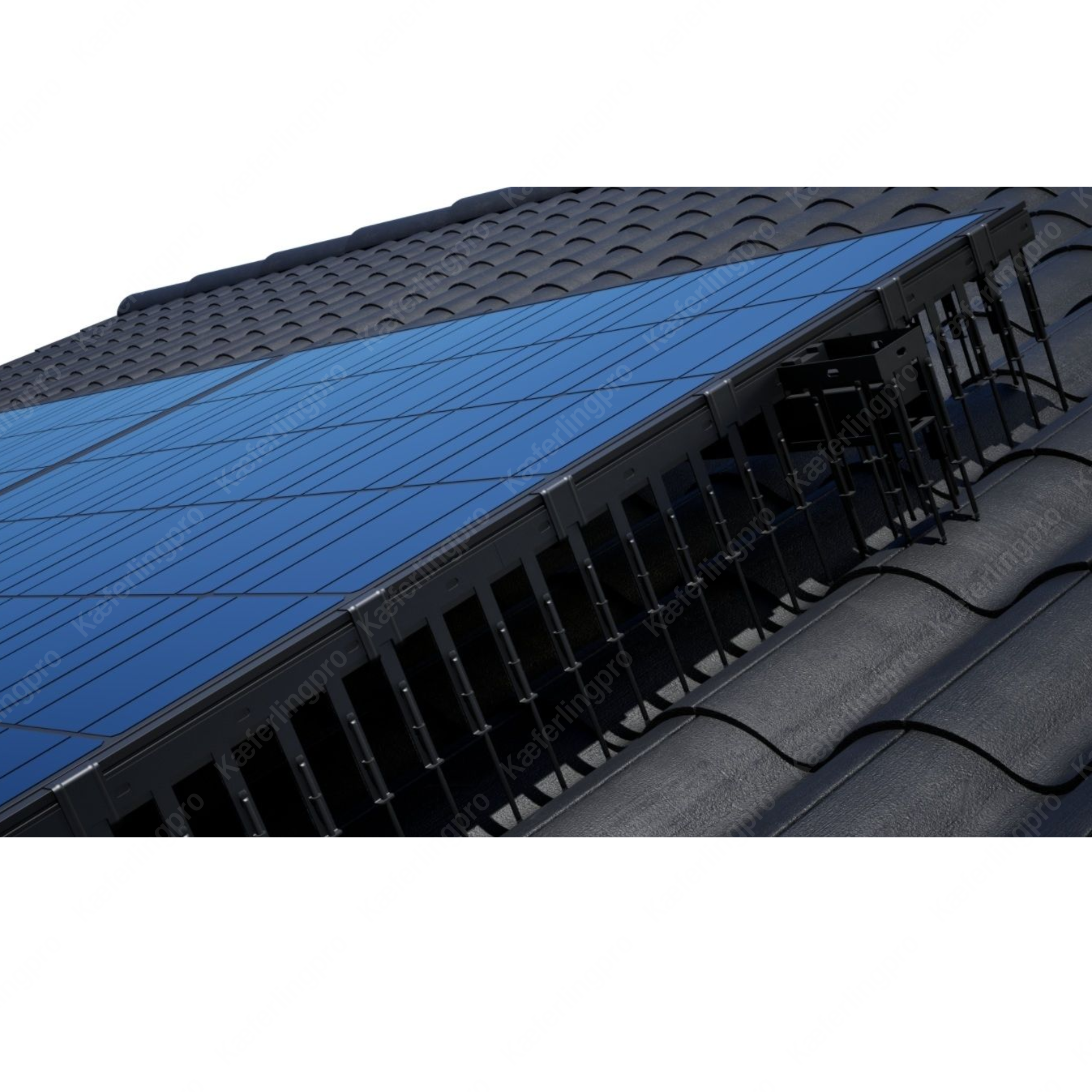 Schwarze Edelstahl-Clips für SolarSpine PV-Spikes, passend für 30 mm oder 35 mm Modulrahmen, 100 Stück

