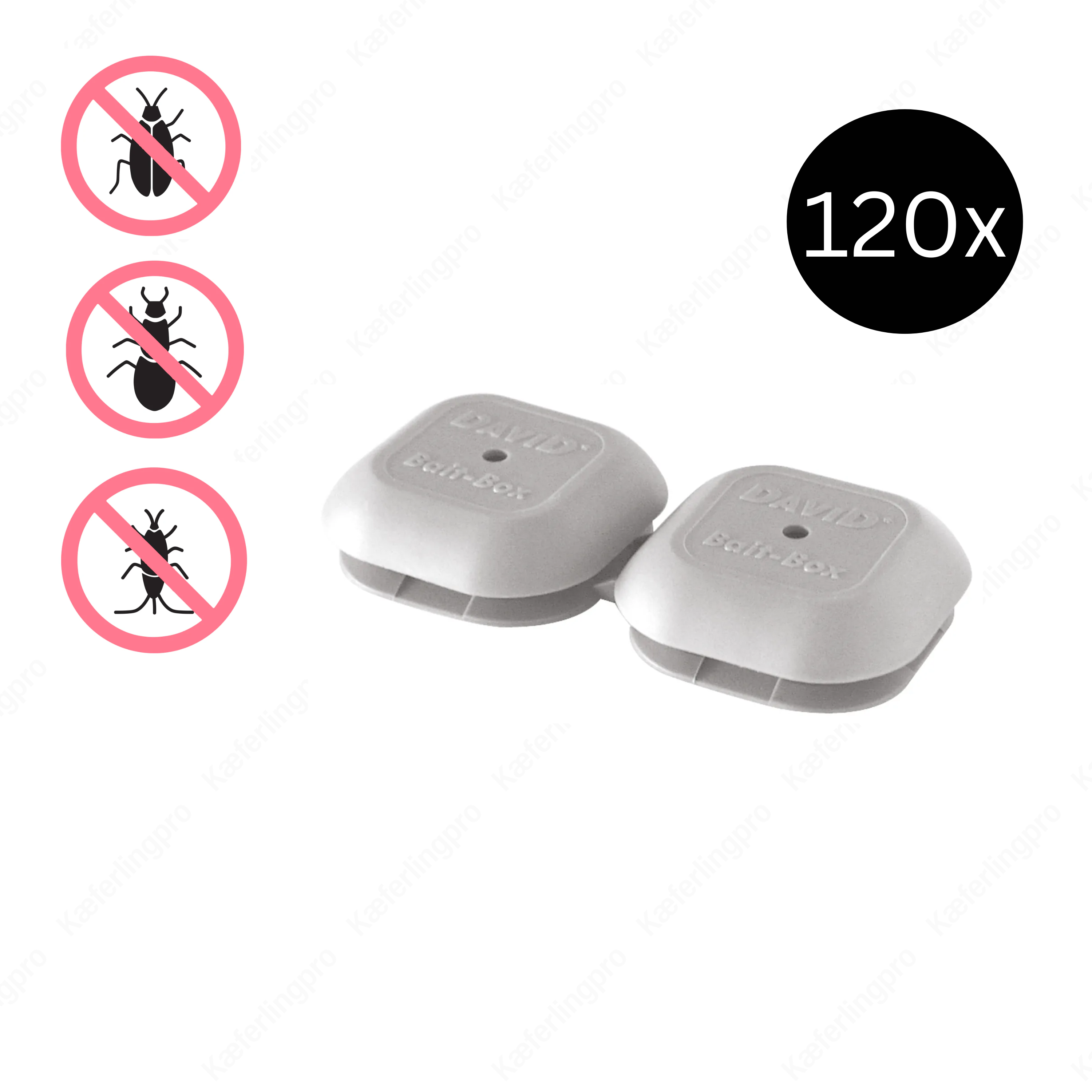 David Bait-Box 120 Stück – kompakte Köderstationen zur Bekämpfung von Schaben, Ameisen und anderen kriechenden Insekten. Hygienisch, sicher und einfach anzuwenden für Haushalte, Gastronomie, Hotels und Gewerbe.