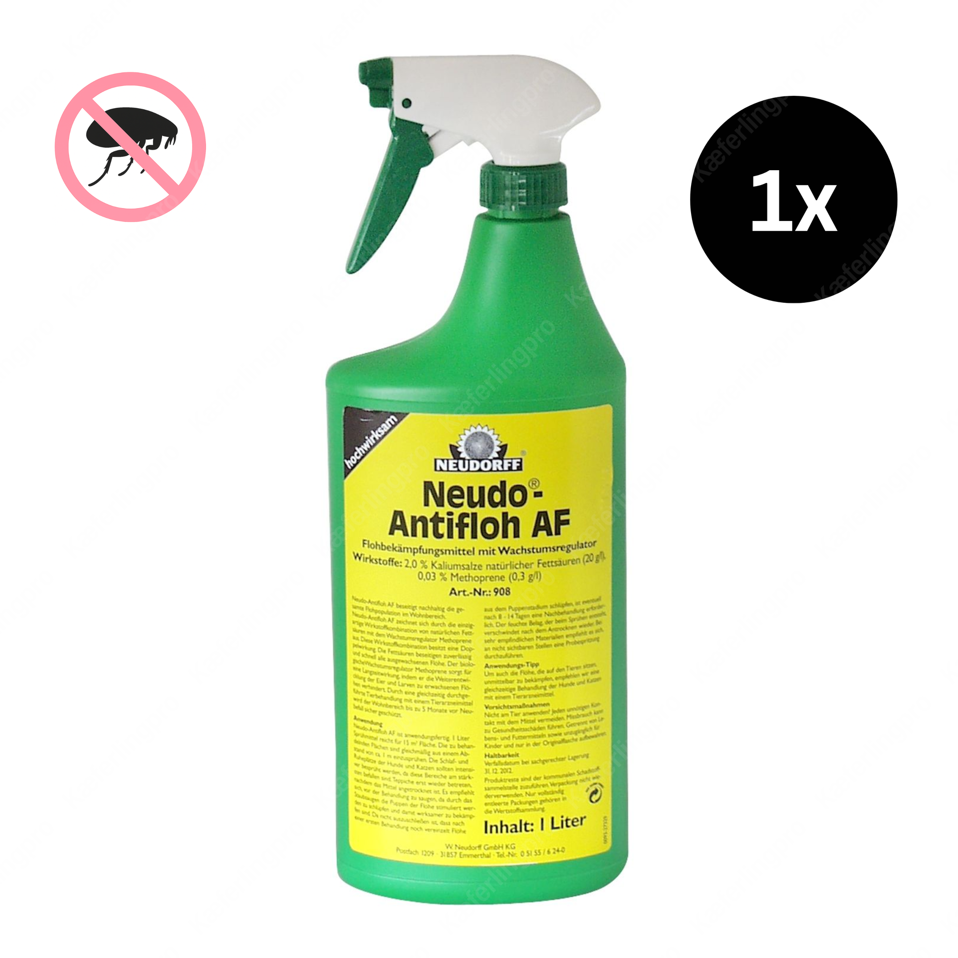 Neudorff Neudo®-Antifloh AF (listo para usar) - 1 litro spray con bomba