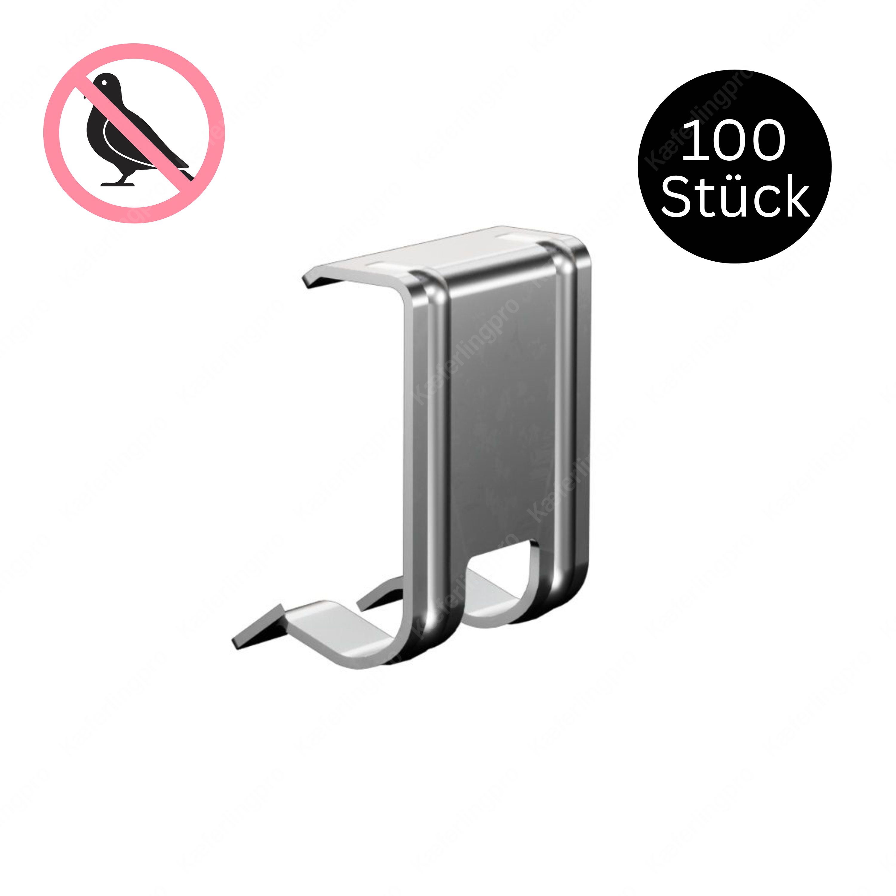 Clips für SolarSpine aus Edelstahl - versch. Höhen - 100 Stück