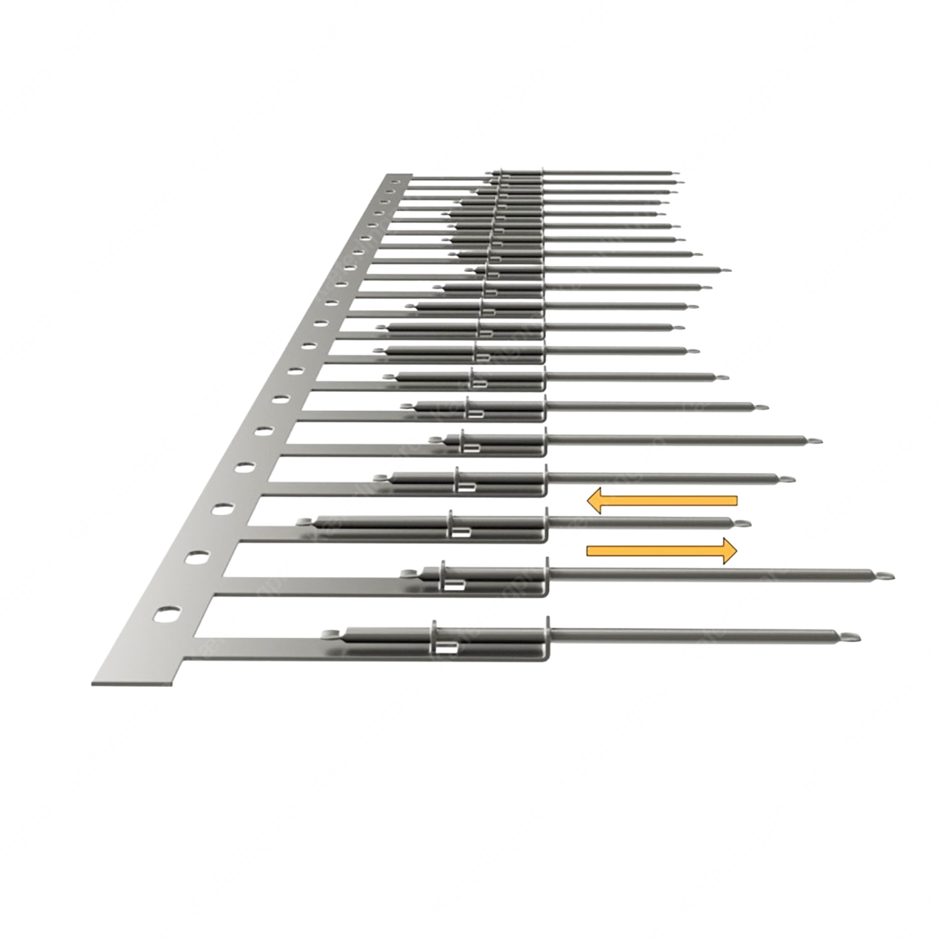 Selbstjustierende SolarSpine PV-Spikes aus Edelstahl, 25 m, verhindert Vogelbefall unter Solarmodulen, wahlweise 110 mm oder 170 mm Spitzenlänge