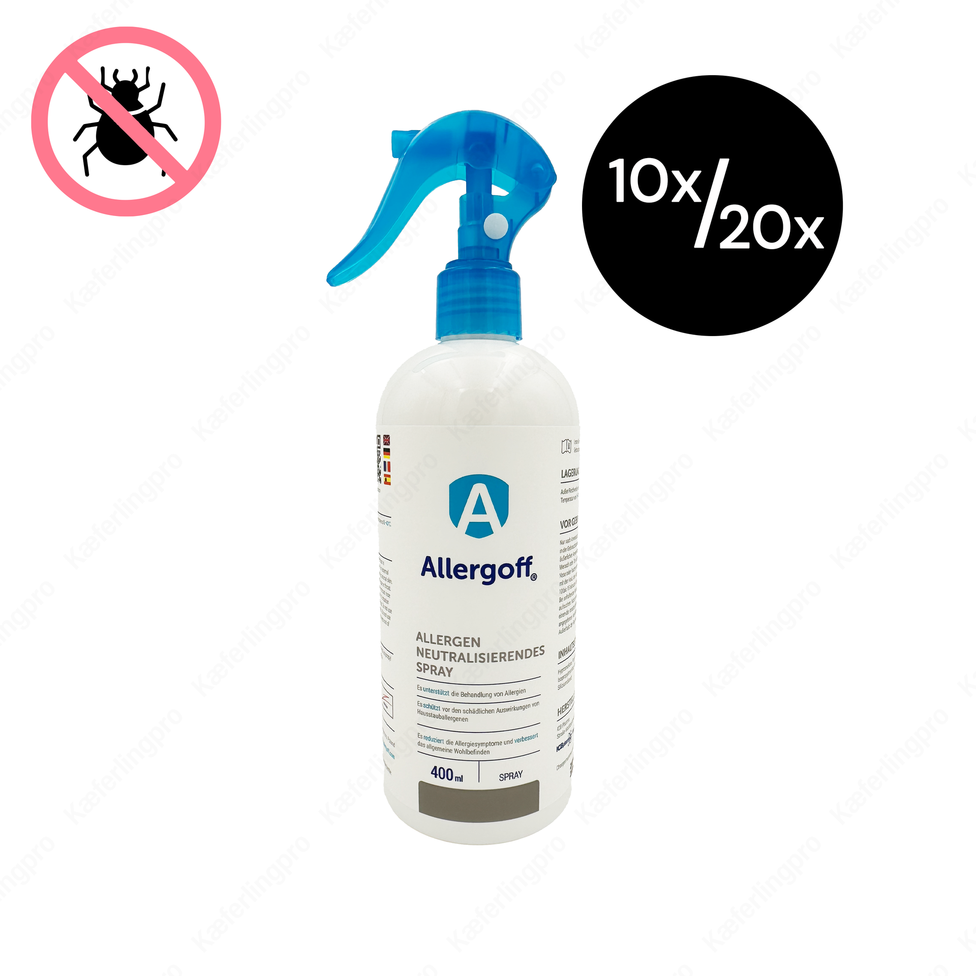 Allergoff Mite Spray - 20x 400ml spray bottle