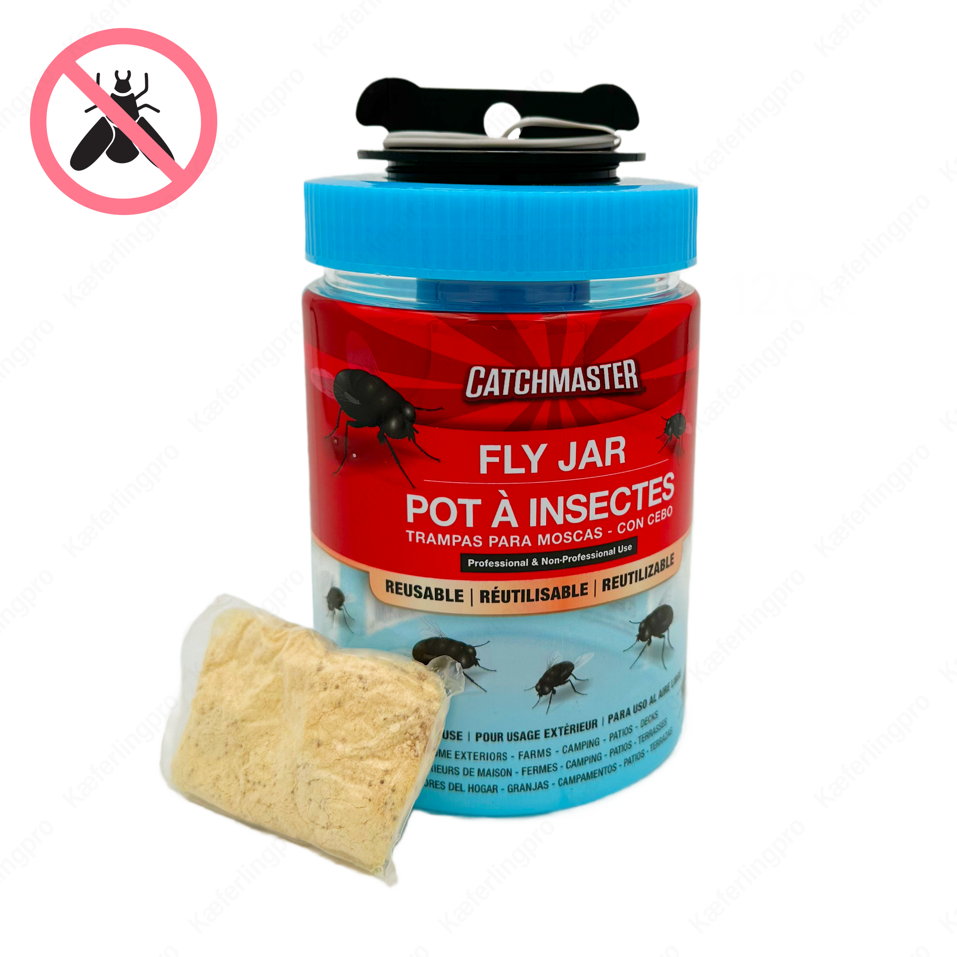 Catchmaster fly trap including attractant - reusable - 6 pieces