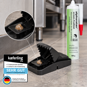 alpharatan SCREEN Fraß-Gel in Catchmaster Schlagfalle mit Lockköder und Kaeferling Pro Qualitätssiegel
