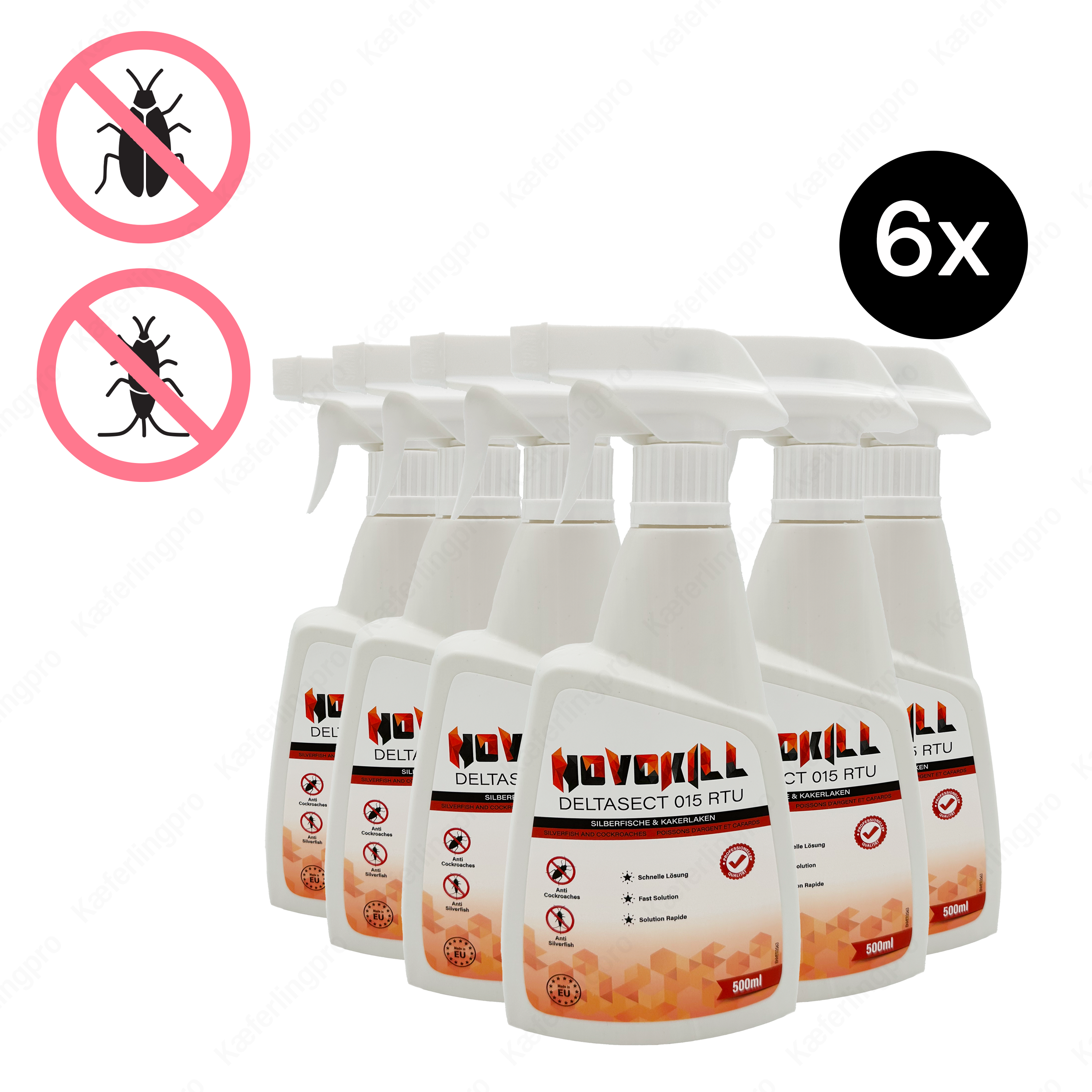 nk Deltasect 015 RTU - Schaben- & Silberfischchenspray - 6x 500 ml Sprühflasche