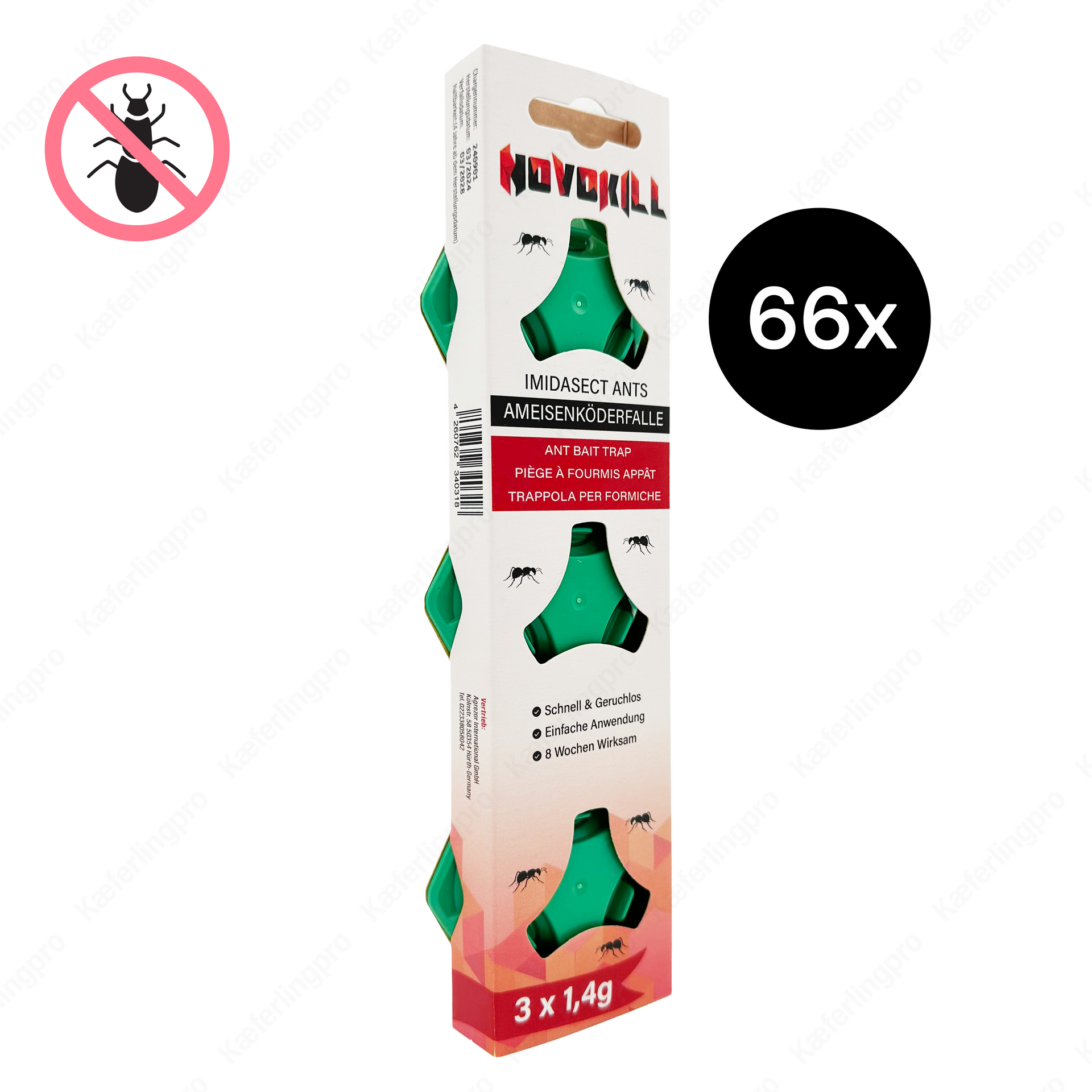 nk Ant Bait Box for Indoor &amp; Outdoor - 66 Pieces