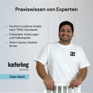 Ozan Varol von der Kaeferling Academy mit Hinweisen zu praxisnahem Expertenwissen, TRNS-Standards und flexiblem Lernen